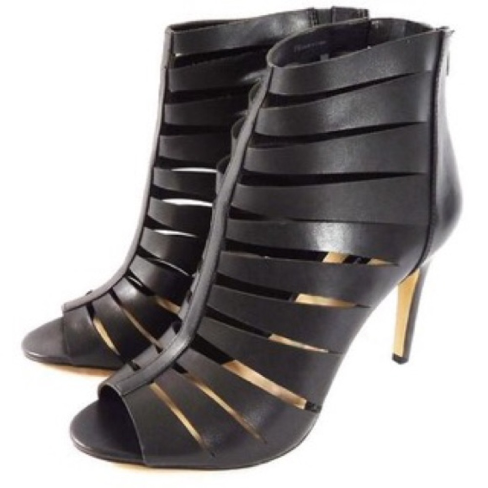 INC Women’s Romeyo Caged Peep-Toe Heels Black 6.5